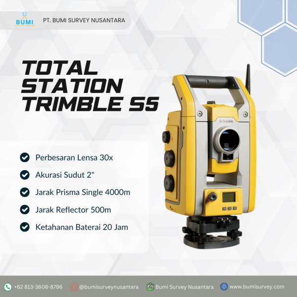 Jual TOTAL STATION TRIMBLE S5 - Bumi Survey