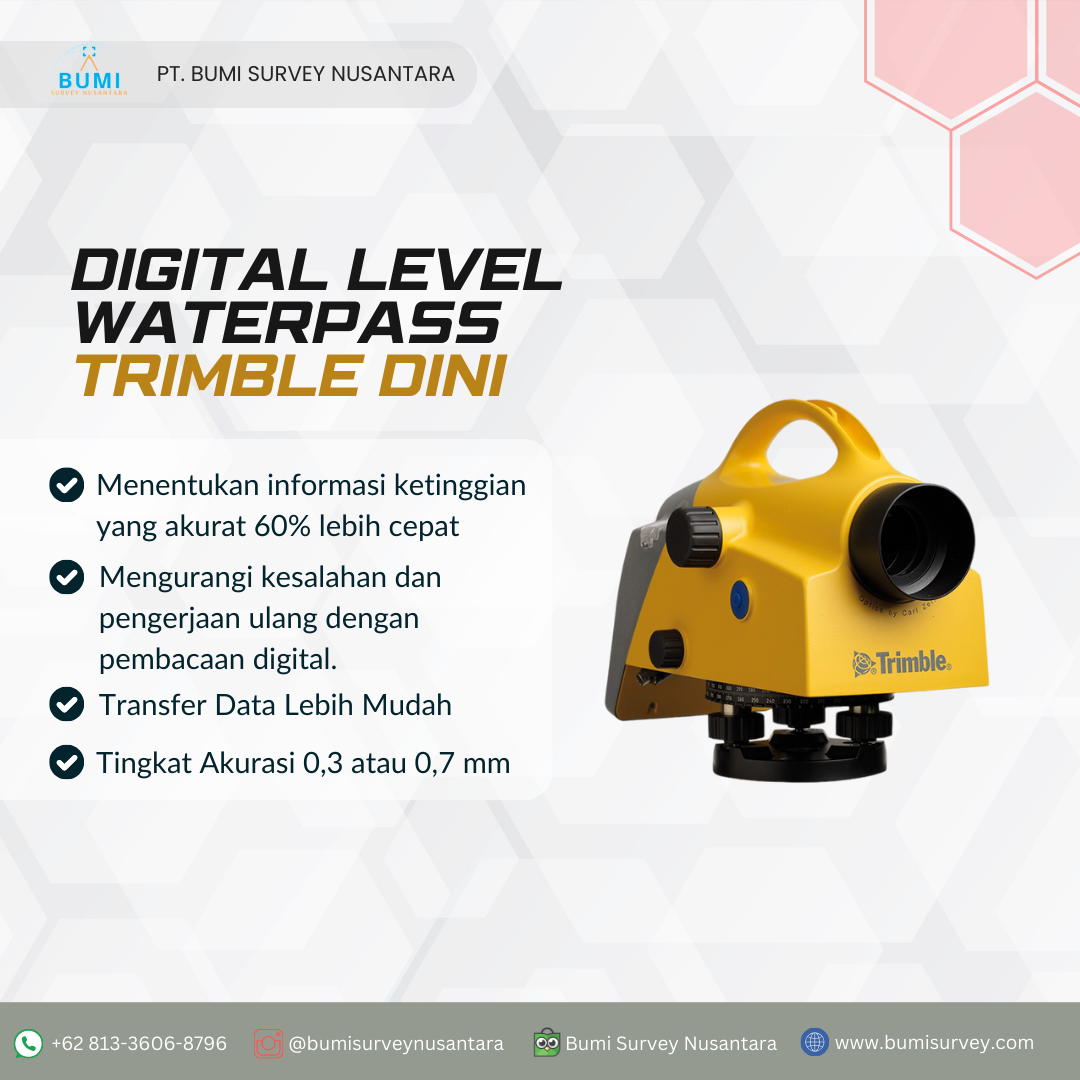 Jual WATERPASS TRIMBLE DINI - PT Bumi Survey Nusantara - Sewa dan Jual Alat Survei dan Pemetaan